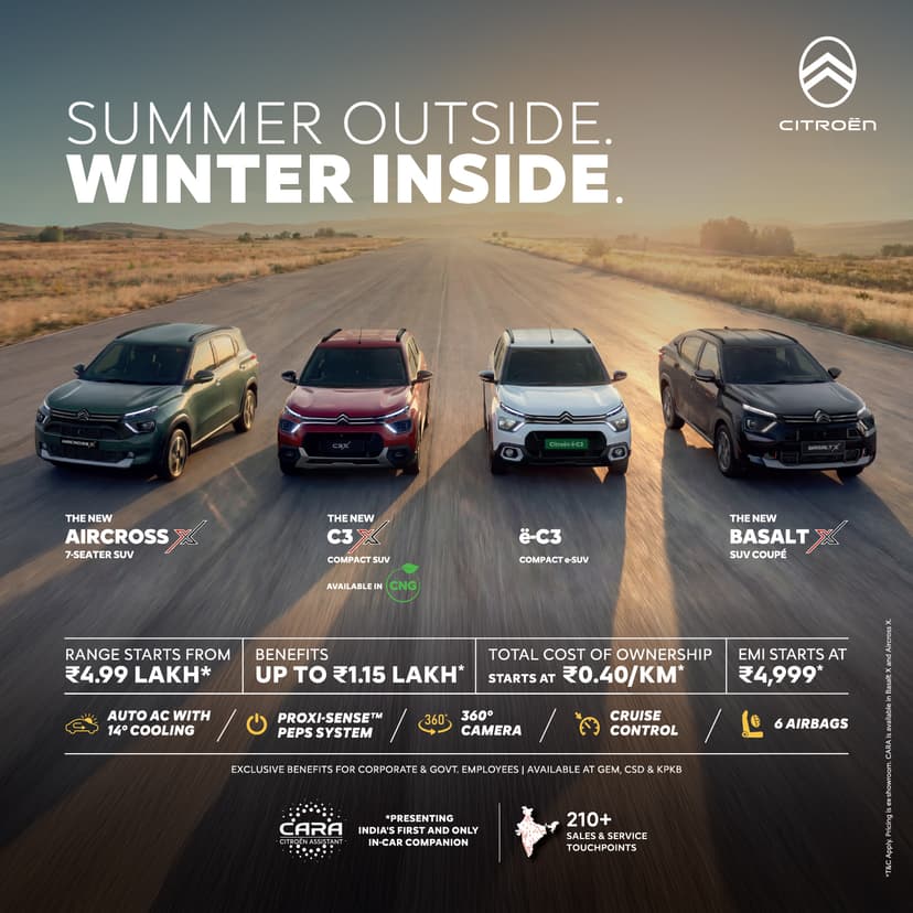 Citroen test drive in Nashik